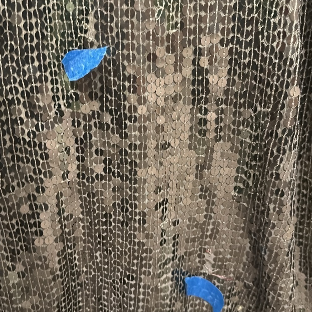 SEQUINED BUTTERFLY SLEEVE WRAP OVER A‎ LINE GOWN - Picture 14 of 17